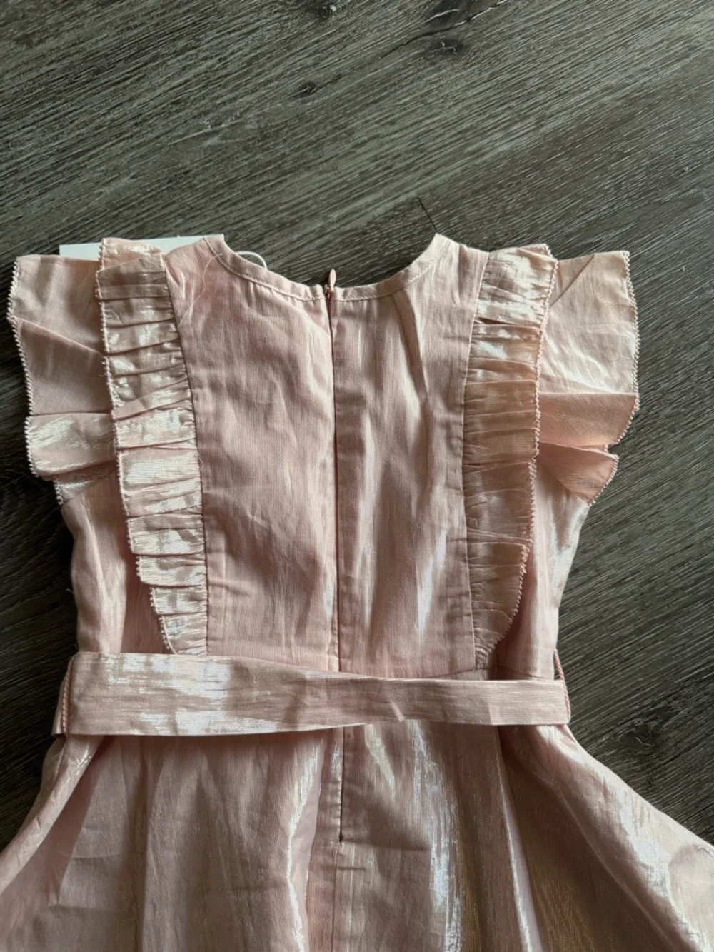Seed Heritage Light Pink Ruffle Sleeve Cotton Dress - Picture 5 of 7